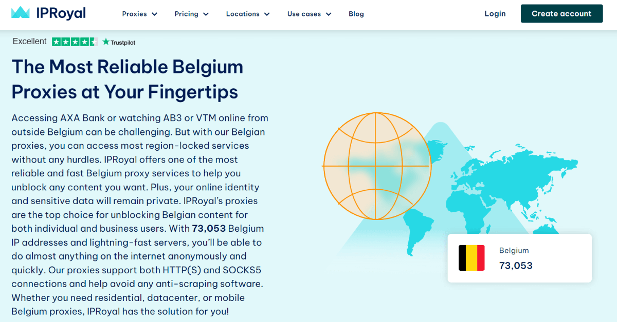 Раздел сайта, посвященный Бельгии