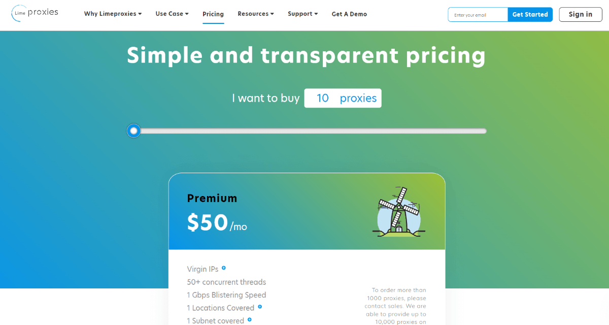 Limeproxies pricing