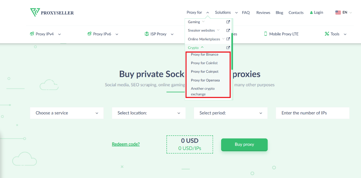 Proxy-Seller's crypto proxies