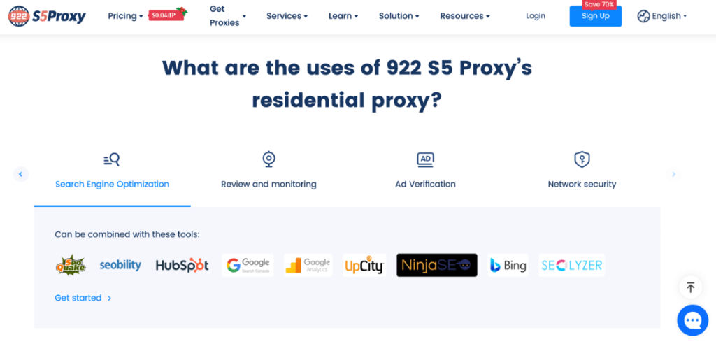 Residential proxies page
