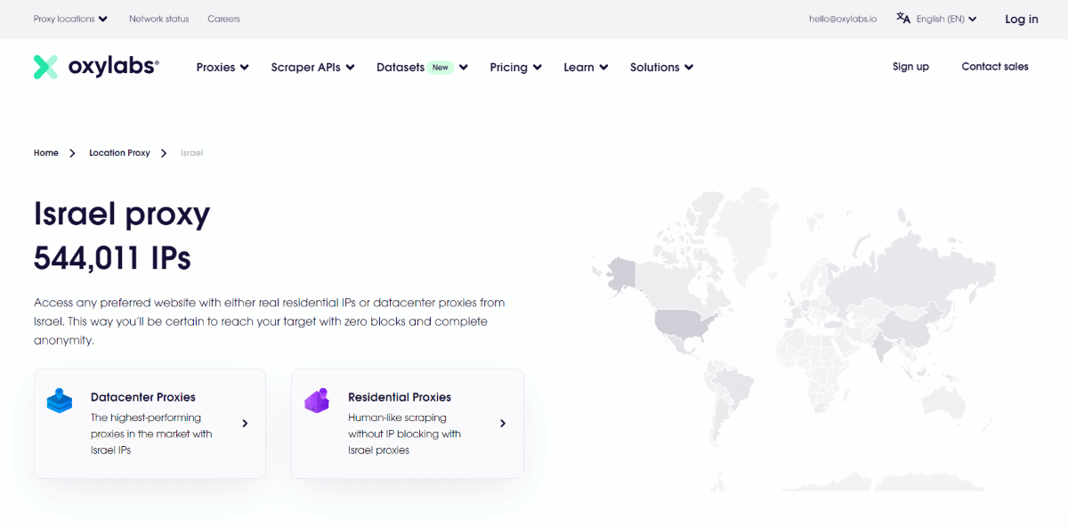 Oxylabs homepage