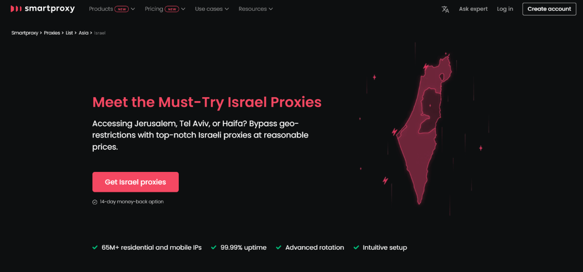Smartproxy main page