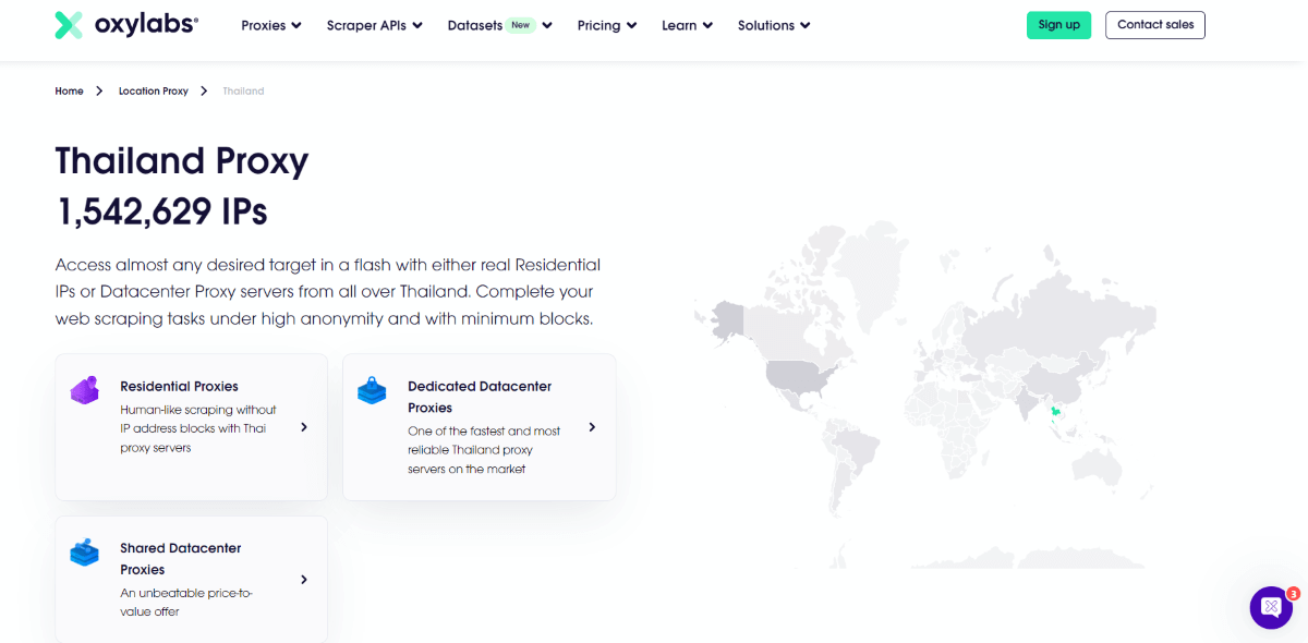 Oxylabs main page