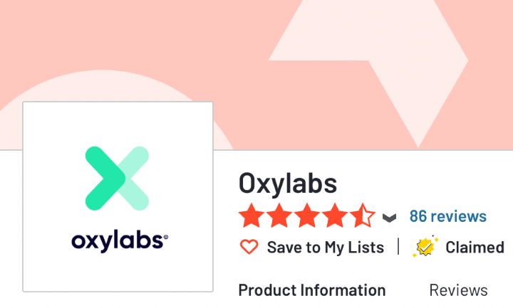 Oxylabs reviews on G2