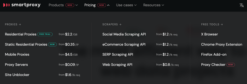 Smartproxy prices