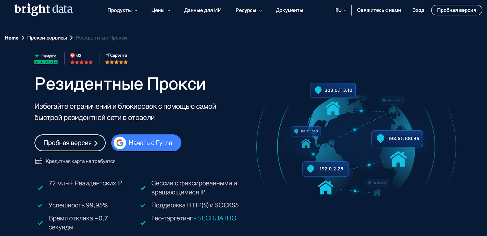 Резидентные прокси от Bright Data