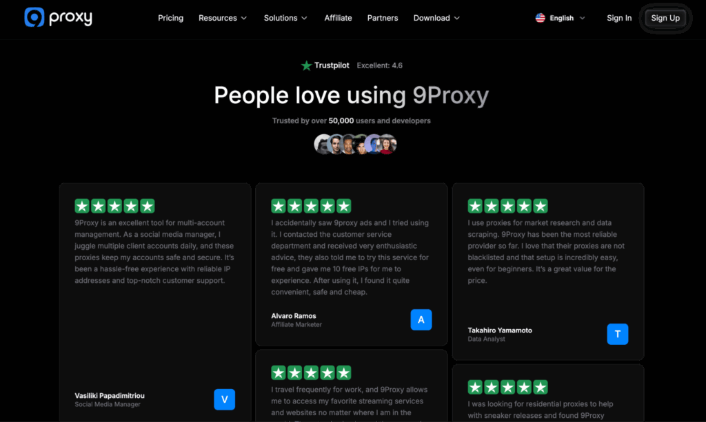9proxy Webpage