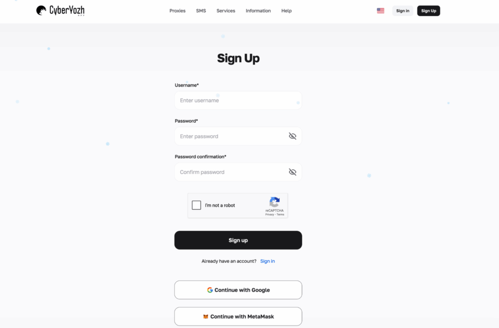 CyberYozh App Webpage