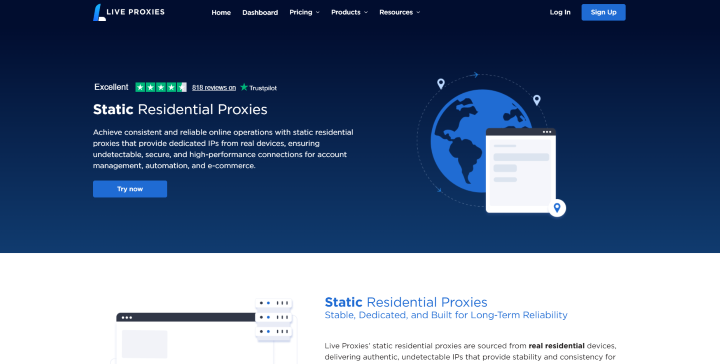 Static residential IPs with fixed endpoints