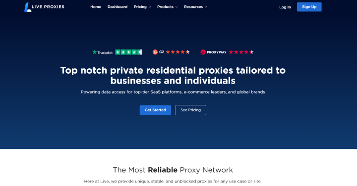 LiveProxies.io website